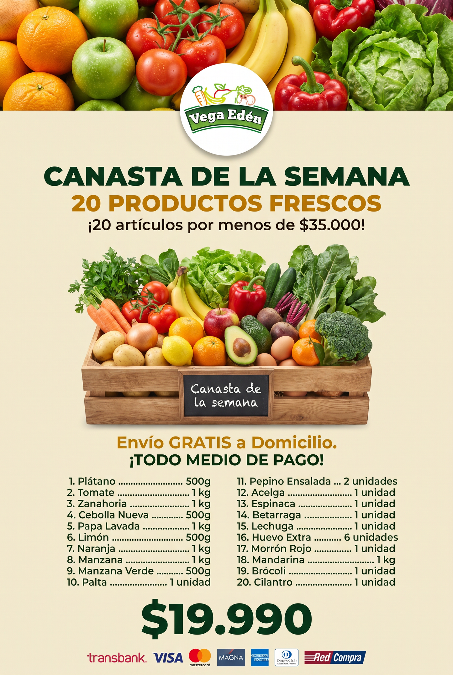 CANASTA DE LA SEMANA 🍇🥬 20 productos frescos seleccionados para tu hogar